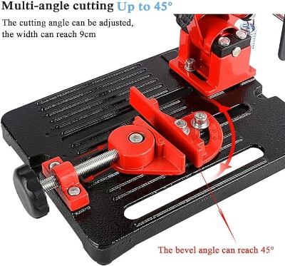 Picture of 115MM Multifunctional Angle Grinder Stand Grinder Holder Cutter Support Bracket Holder Cutting Machine for 100/115/125mm Angle Mill Woodworking Tool DIY Power Tools Accessories - Black