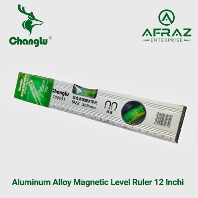 Picture of Aluminum Alloy Magnetic Level Ruler 12 Inchi - White