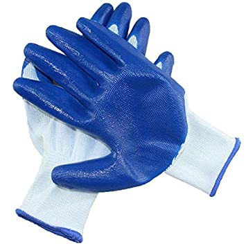 Picture of Nylon Safety Hand Gloves 6 pair pack blue - Blue