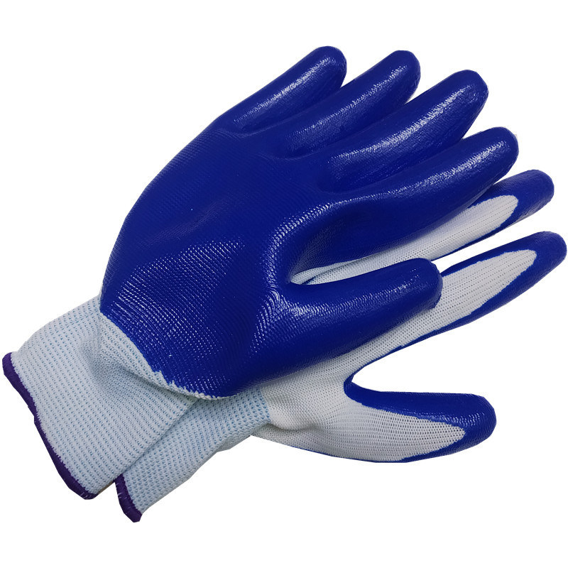 Picture of Nylon Safety Hand Gloves 6 pair pack blue - Blue