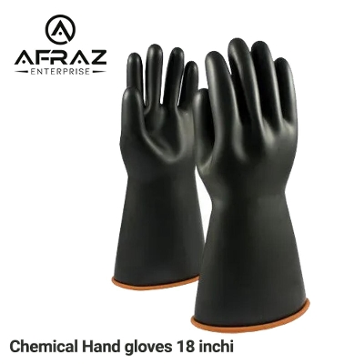 Picture of Chemical Hand gloves 18 inchi - Black
