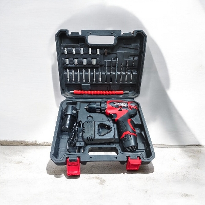 Picture of Cordless Drill Machine 12Volt 28Pcs Accessories - Red