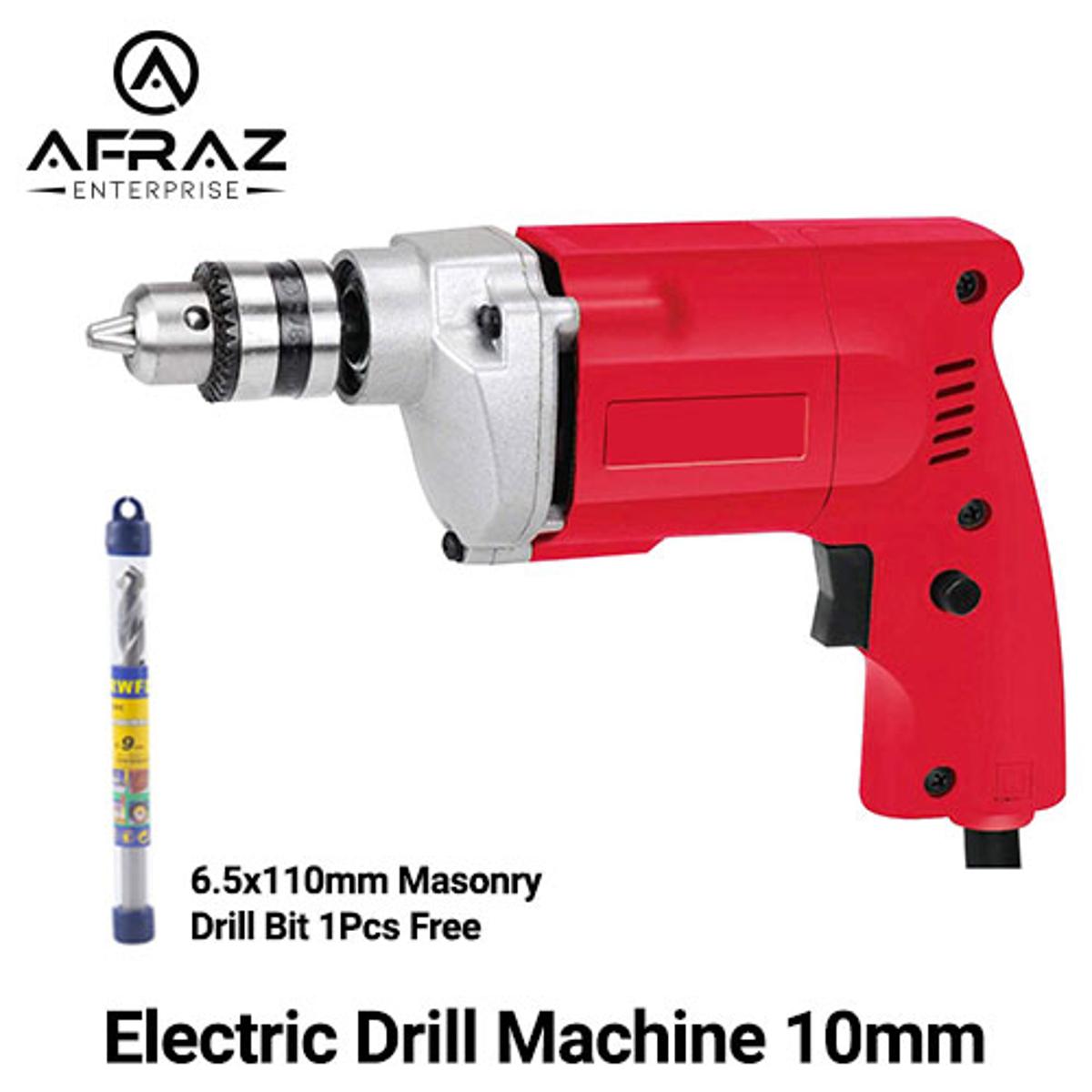 Picture of 10mm Electric Drill Machine For Multipurpose use - Red