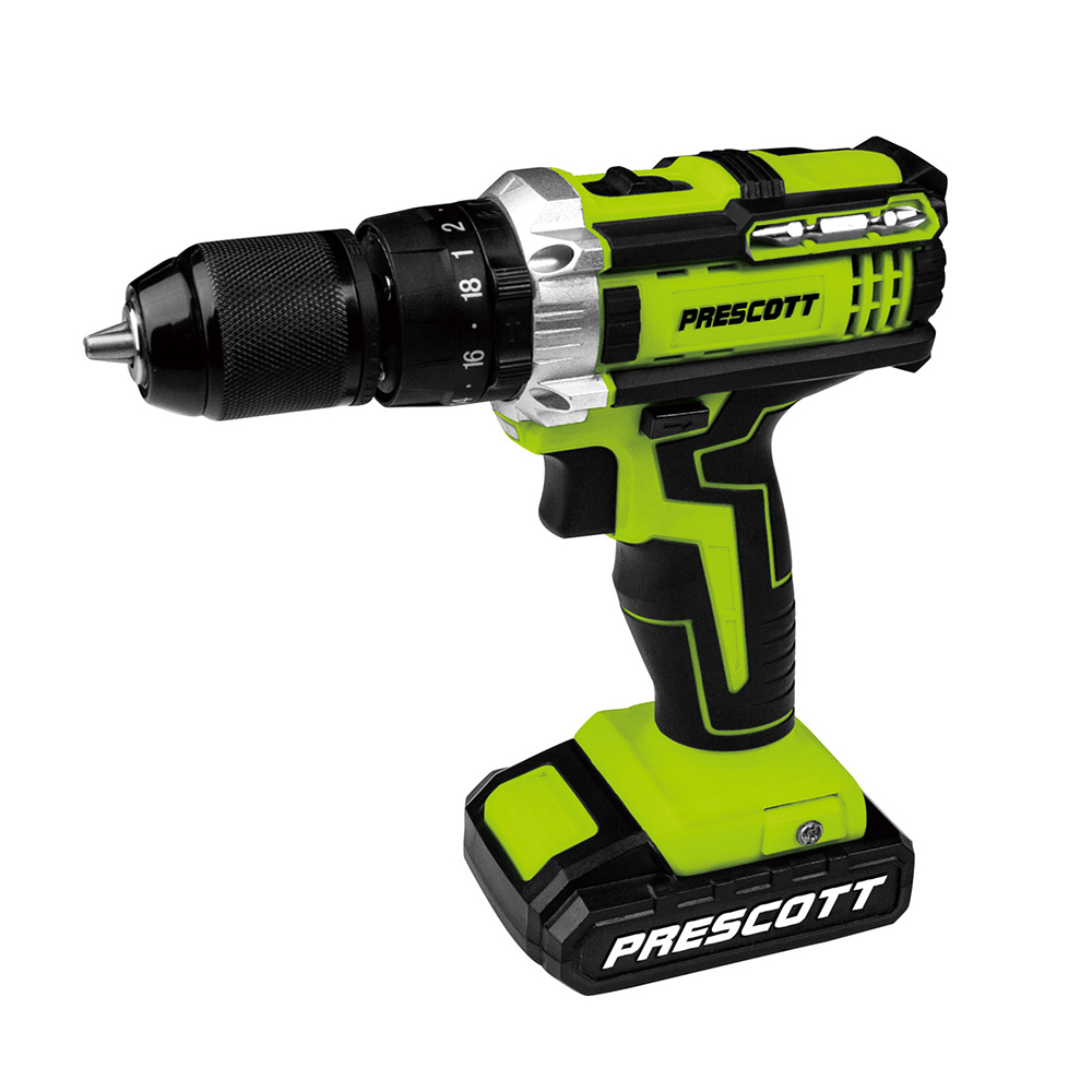 Picture of CORDLESS DRILL (TWO SPEED) 12V DOUBLE BATTERY PRESCOTT - Green