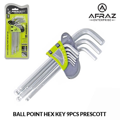 Picture of Ball Point Hex Key 9Pcs (1.5-10mm) PRESCOTT