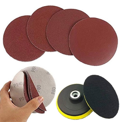 Picture of Sanding Disc With Sandpaper Mix Grit 4inchi 5Pcs - White