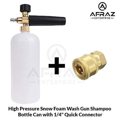 Picture of High Pressure Snow Foam Wash Gun Shampoo Bottle Can with 1/4 Inch Quick Connector