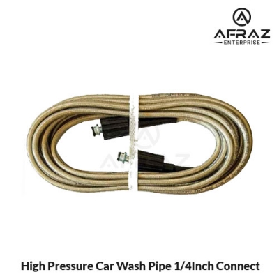 Picture of Car Washer high Pressure Pipe with Quick Connector Flexible High Pressure Washer Machine Hose Pipe Pipeline Washers Accessories Cleaning use Long Water Hose (5 Meter,Multicolour) - Black