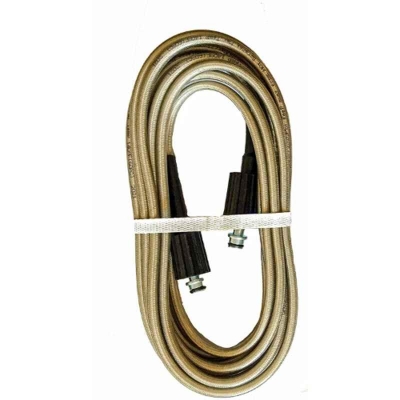 Picture of Car Washer high Pressure Pipe with Quick Connector Flexible High Pressure Washer Machine Hose Pipe Pipeline Washers Accessories Cleaning use Long Water Hose (5 Meter,Multicolour) - Black