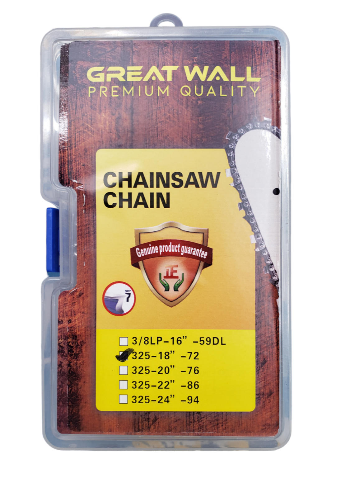 Picture of 16 Inch-3/8- 59DL Electric Chain Saw Chain Yellow Gold Steel Great Wall - Yellow