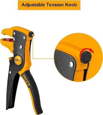 Picture of INGCO Wire Stripper, 2 in 1 Cable Wire Stripper with Cutter, 0.5mm-6mm Stripper diameter Wire Stripping Tool for Flat Ribbon Cable Wire Electrical Automotive Repair