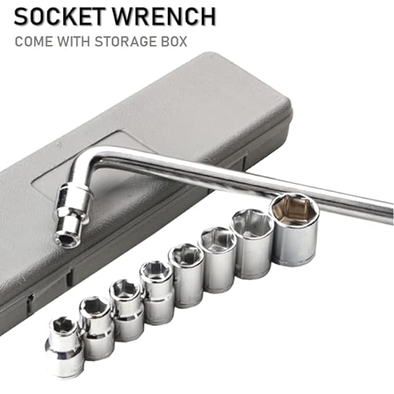 Picture of 10 pcs Socket Set (8-21 mm) 1/2" Drive - White