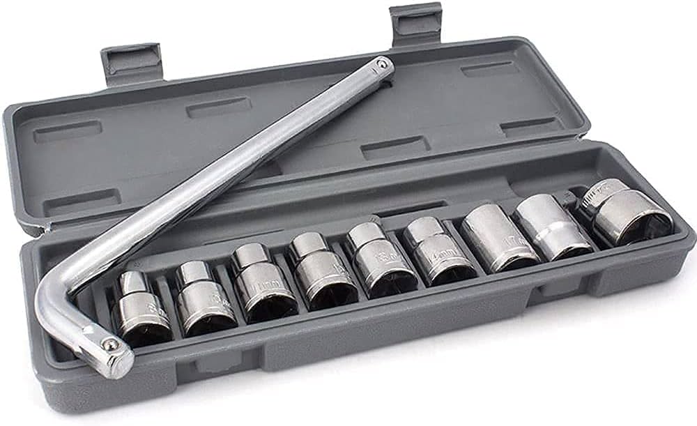 Picture of 10 pcs Socket Set (8-21 mm) 1/2" Drive - White