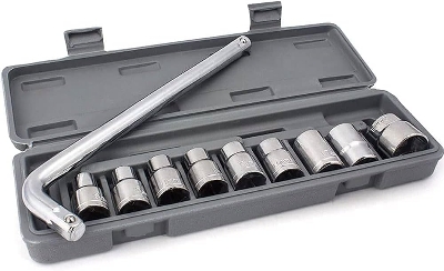 Picture of 10 pcs Socket Set (8-21 mm) 1/2" Drive - White