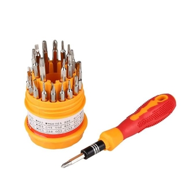 Picture of Magnetic Screw Driver 31 in 1 Tool Kit (Yellow) - Yellow