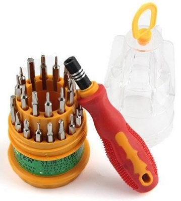 Picture of Magnetic Screw Driver 31 in 1 Tool Kit (Yellow) - Yellow