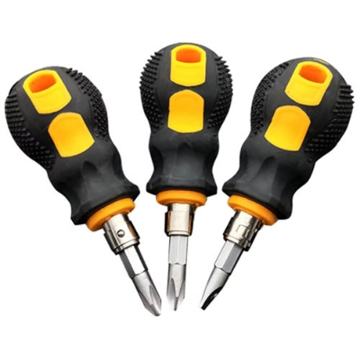 Picture of 2 in 1 Thumb Screwdriver Dual Purpose Slotted Double Head 1Pcs - Yellow