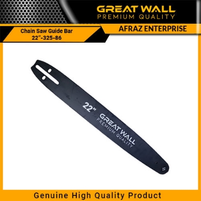 Picture of GASOLINE CHAIN SAW MACHINE GUIDE BAR GREAT WALL 22 INCH-325 -86 - Black