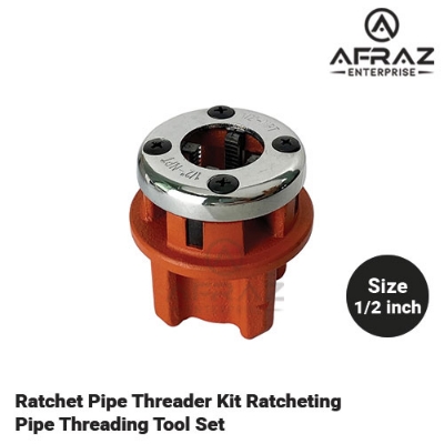 Picture of Ratchet Pipe Threader Kit Ratcheting Pipe Threading Tool Set Head 1/2 Inch