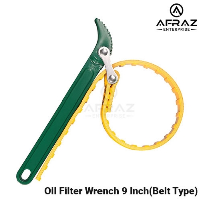 Picture of Industrial 9" Belt Type Oil Filter Wrench Auto Tool Engine Box Spanner Oil Fuel Filter Wrench Tool Spanner Key Tool Yellow Belt Single Sided Special