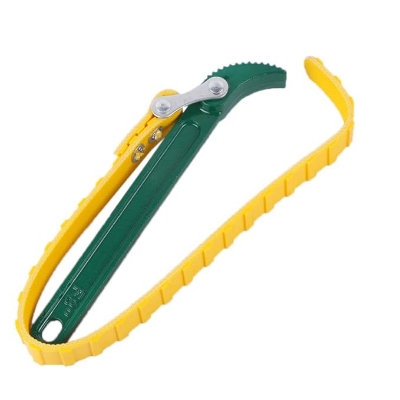 Picture of Industrial 9" Belt Type Oil Filter Wrench Auto Tool Engine Box Spanner Oil Fuel Filter Wrench Tool Spanner Key Tool Yellow Belt Single Sided Special