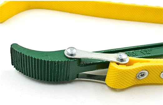 Picture of Multi-Purpose Adjustable Rubber Belt Strap Wrench and Steel Handle Adjustable Strap Filter Opener Wrench for Opening Filter, Pipe and Tin - Green 12 Inch