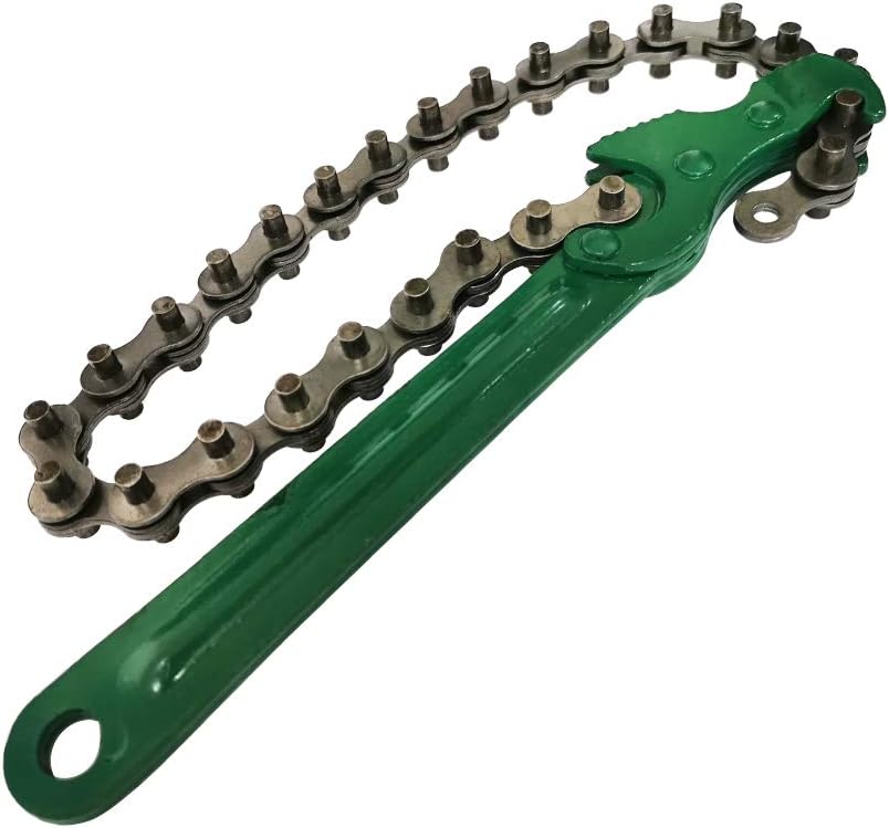 Picture of 12 Inch Reversible Chain Wrench - Adjustable, Heavy Duty Tool for Oil Fuel Filters & Pipe Fittings