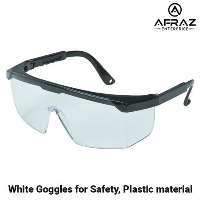 Picture of White Goggles for Safety, Plastic material