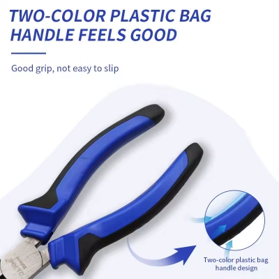 Picture of DANMI Diagonal Cutting Pliers 6 inch 160mm TPR Handle - Blue