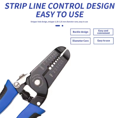 Picture of Wire Stripper Cutter Wire Stripping Tool And Multi-Function Hand Tool - Multimeter 180mm DANMI - Blue