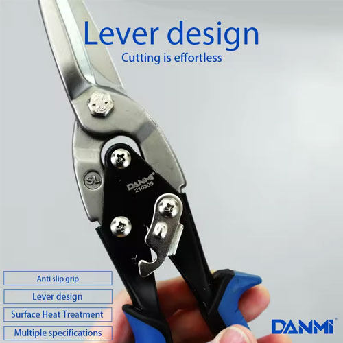 Picture of DANMI Aviation Tin Snips 10 Inch Heavy Duty Metal Cutter Shears - Blue