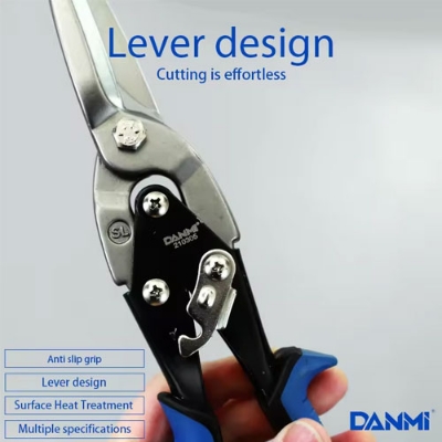 Picture of DANMI Aviation Tin Snips 10 Inch Heavy Duty Metal Cutter Shears - Blue