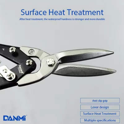 Picture of DANMI Aviation Tin Snips 10 Inch Heavy Duty Metal Cutter Shears - Blue