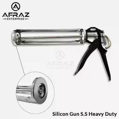 Picture of Silicon Gun S.S / Hand Caulking Gun, 13.4in Stainless Steel - White