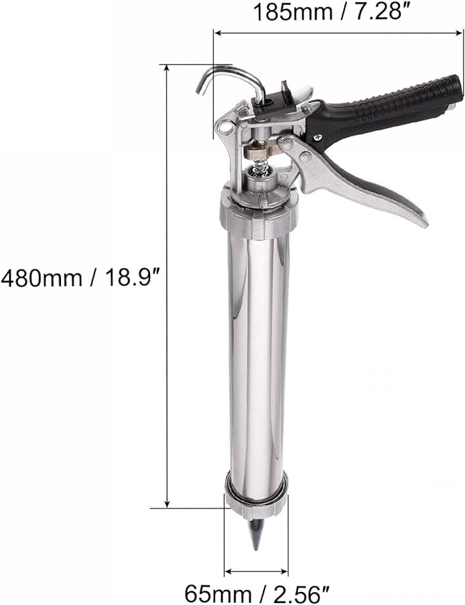 Picture of HAND CAULKING GUN/Aluminium Silicon Gun Size (480 x 65 x 190mm) - White