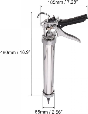 Picture of HAND CAULKING GUN/Aluminium Silicon Gun Size (480 x 65 x 190mm) - White