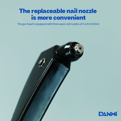 Picture of Danmi Hand Tool Single Handle Riveting Gun Single Hand Riveter Labor-Saving Self-Plugging Rivet Pliers Staple Gun - Blue