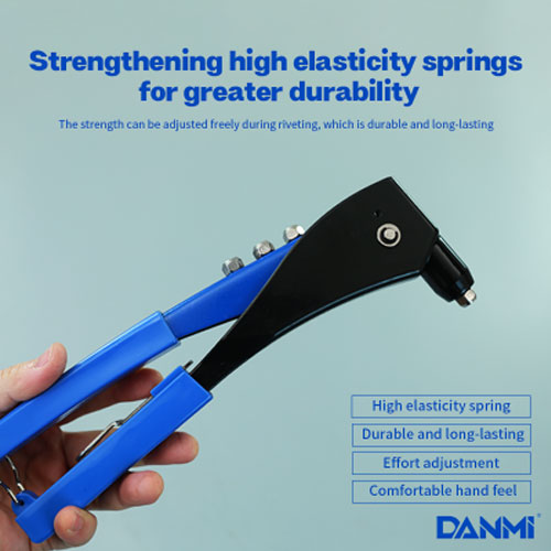 Picture of Danmi Hand Tool Single Handle Riveting Gun Single Hand Riveter Labor-Saving Self-Plugging Rivet Pliers Staple Gun - Blue