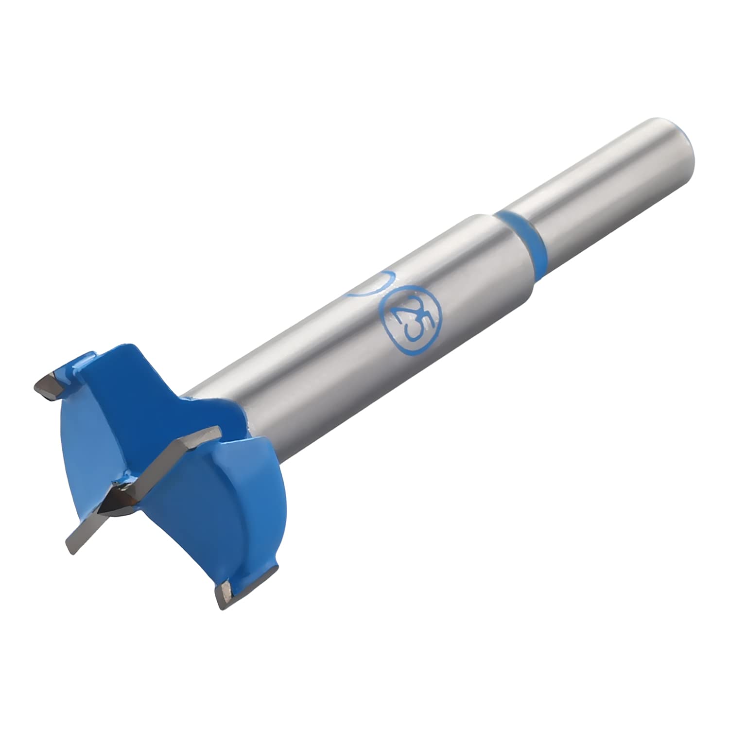 Picture of Carbide Hinge Boring Forstner Drill Bit, 25mm Diameter, 8mm Shank - Blue