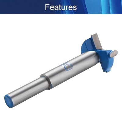 Picture of Carbide Hinge Boring Forstner Drill Bit, 25mm Diameter, 8mm Shank - Blue