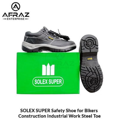 Picture of SOLEX SUPER (China) Safety Shoe for Bikers  Construction Industrial Work Steel ToE - Black