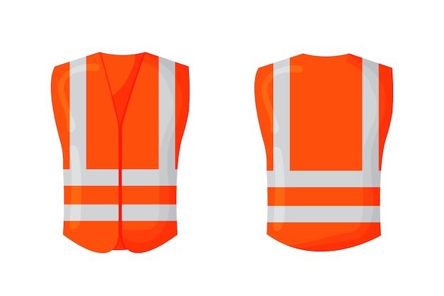 Picture of Orange Color Safety Vest High Quality - Orange