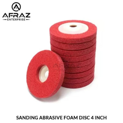 Picture of Sanding Abrasive Foam Disc 4 inch 1 Pcs For Angle Grinder Use - Red