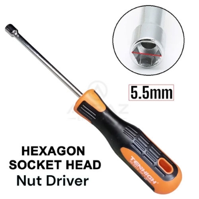 Picture of Socket Wrench Screwdrivers High-Carbon Steel Hex Nut Driver 5.5mm Industrial - White