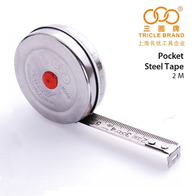 Picture of Steel Pocket Tape - Tricle Brand - 2 Miter - White