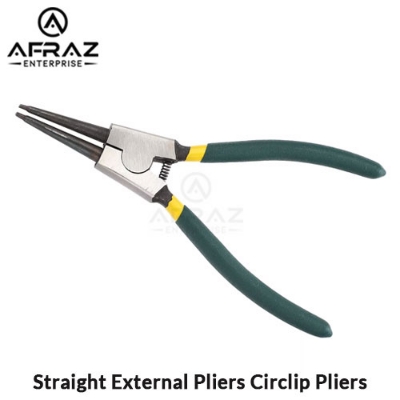 Picture of Straight External Inner Pliers Circlip Pliers Spring Loaded Handle Snap Ring Pliers - Green