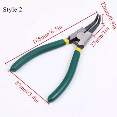 Picture of Outer 7 Inch External Circlip Plier Spring Loaded Bent Ring Tool - Green