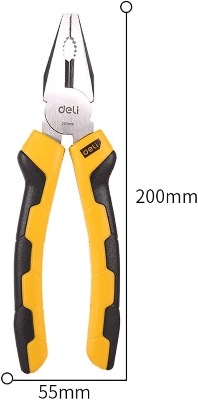 Picture of DELI DL2008 mm (8 Inch) Combination Plier - Yellow