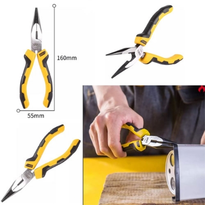 Picture of Deli DL2106 Long Nose Pliers - 6inch Industrial - Yellow