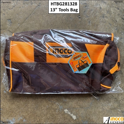 Picture of INGCO 13" Tool Bag Organizer with Wide Mouth Water-proof Multi-use Tool Tote Bag  HTBG281328 - Black